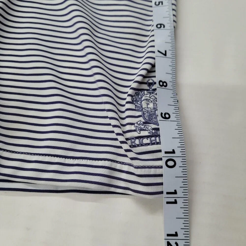 Ralph Lauren RLX Golf Polo Mens XL Performance Blue Striped Richland Course Logo